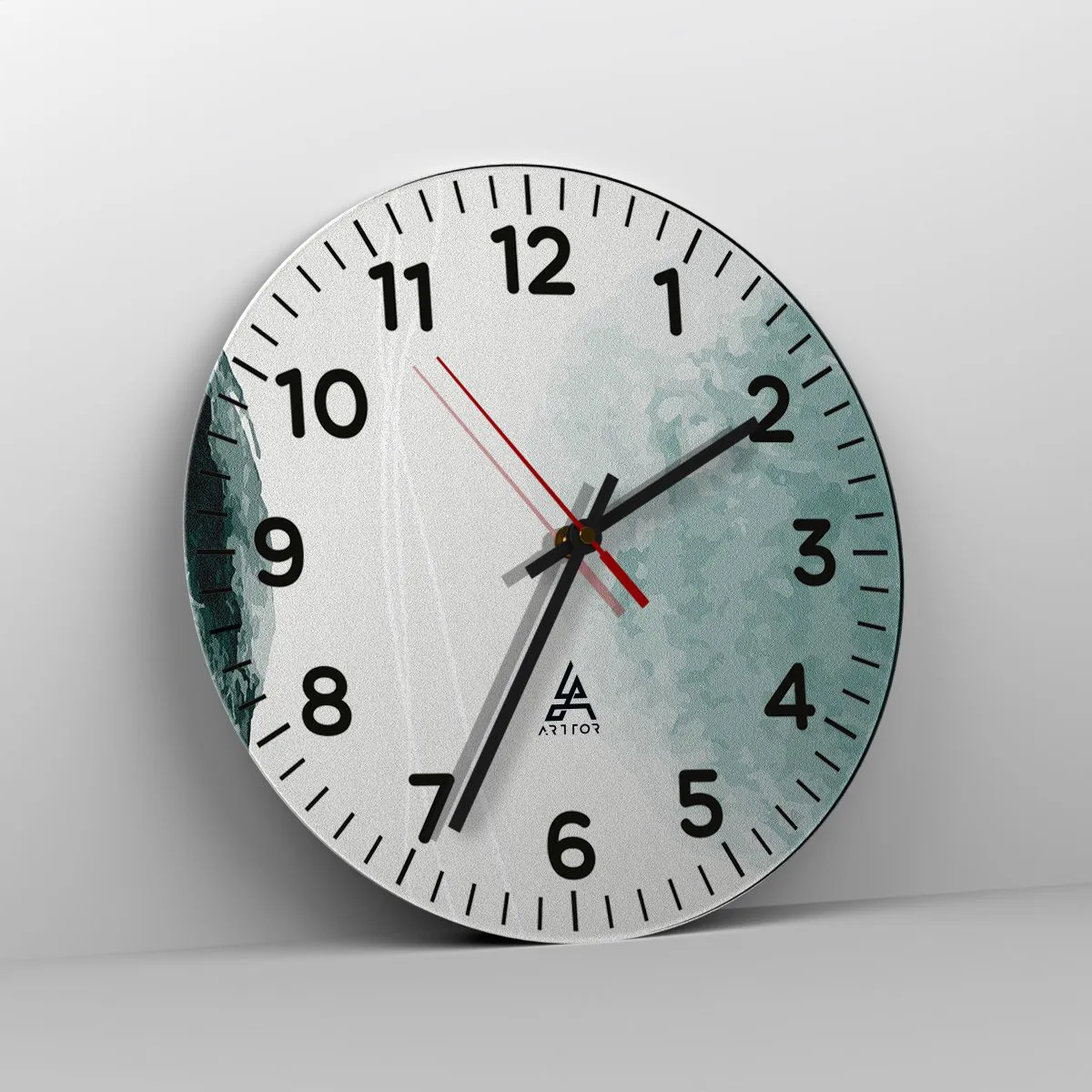 Relógio de parede - Relógio em vidro - Encontro com a neblina - 30x30 cm