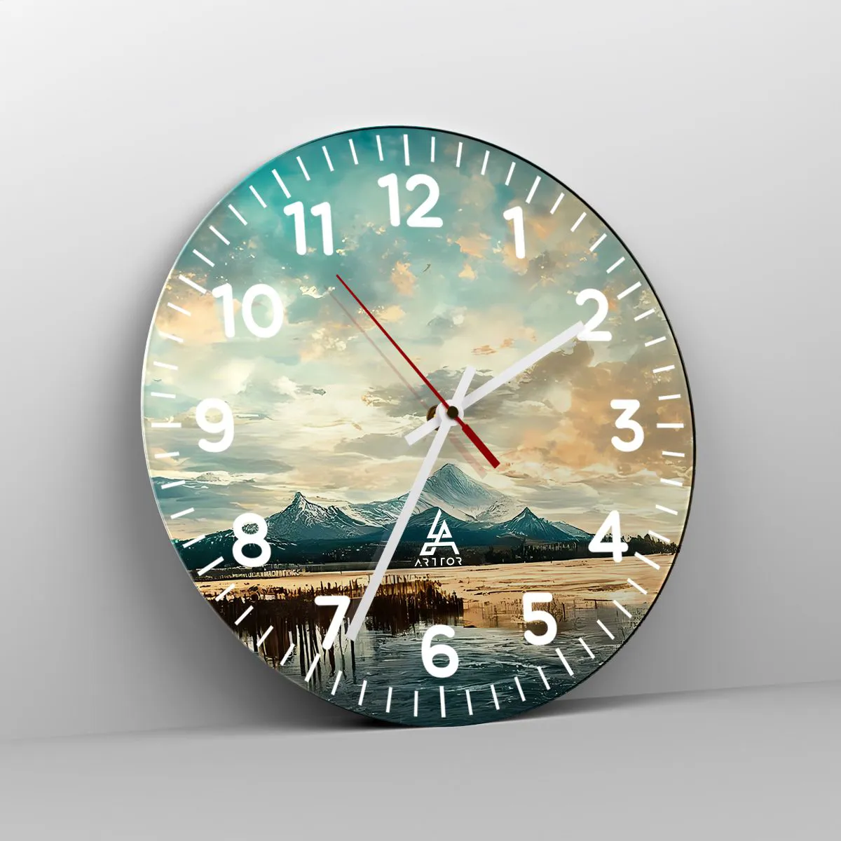 Wanduhr - Glasuhr - Unter dem Schutz des Himmels - 30x30 cm