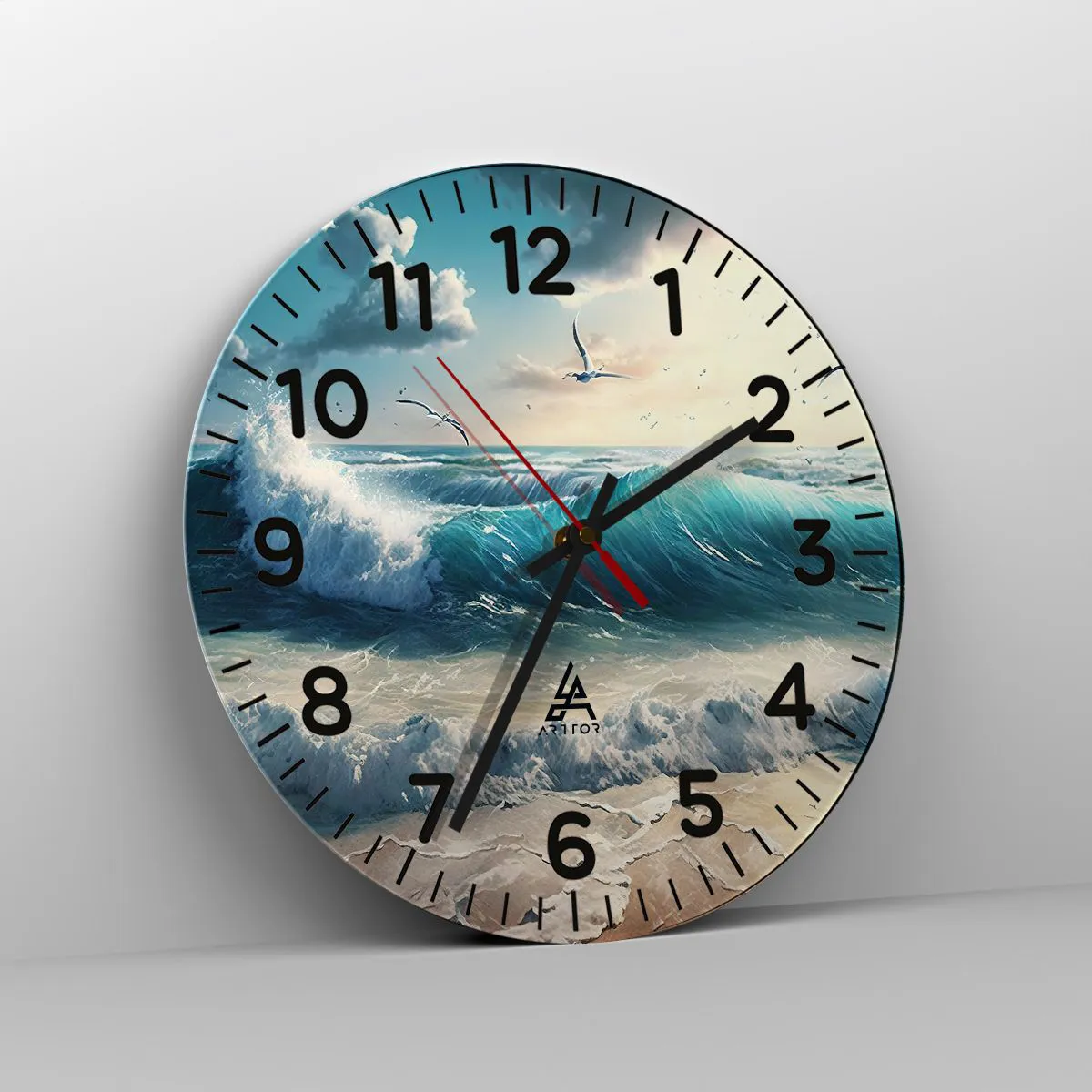 Relógio de parede - Relógio em vidro - Cantarola apenas para si - 30x30 cm