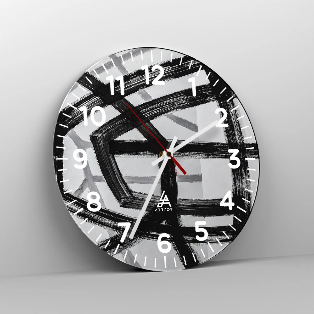 Wall clock - Clock on glass - Building Depth - 30x30 cm