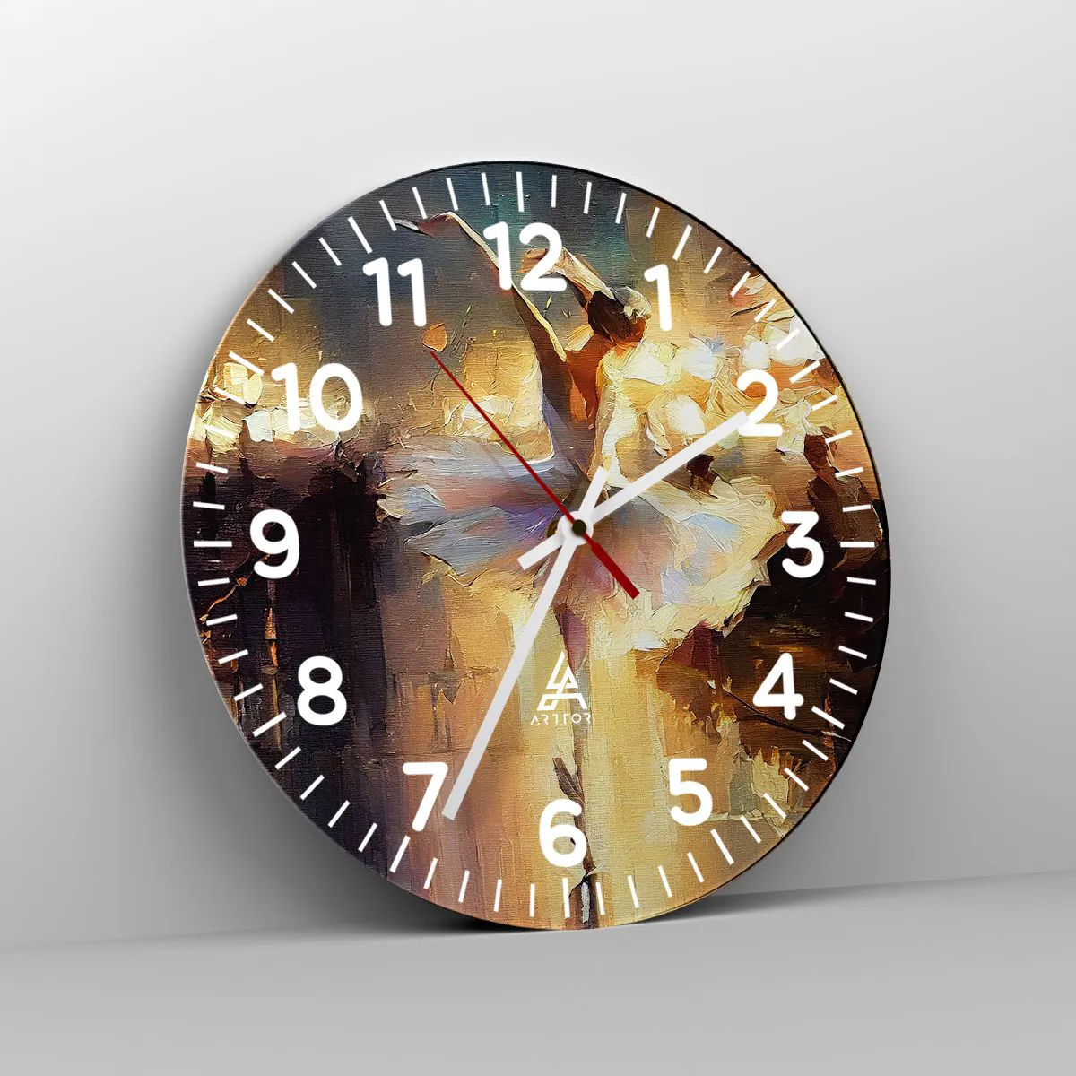 Wall clock - Clock on glass - Miracle on the Street - 30x30 cm