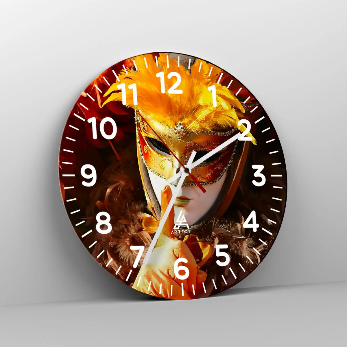 Ceas de perete - Ceas pe sticlă - Misterul face parte din joc - 40x40 cm