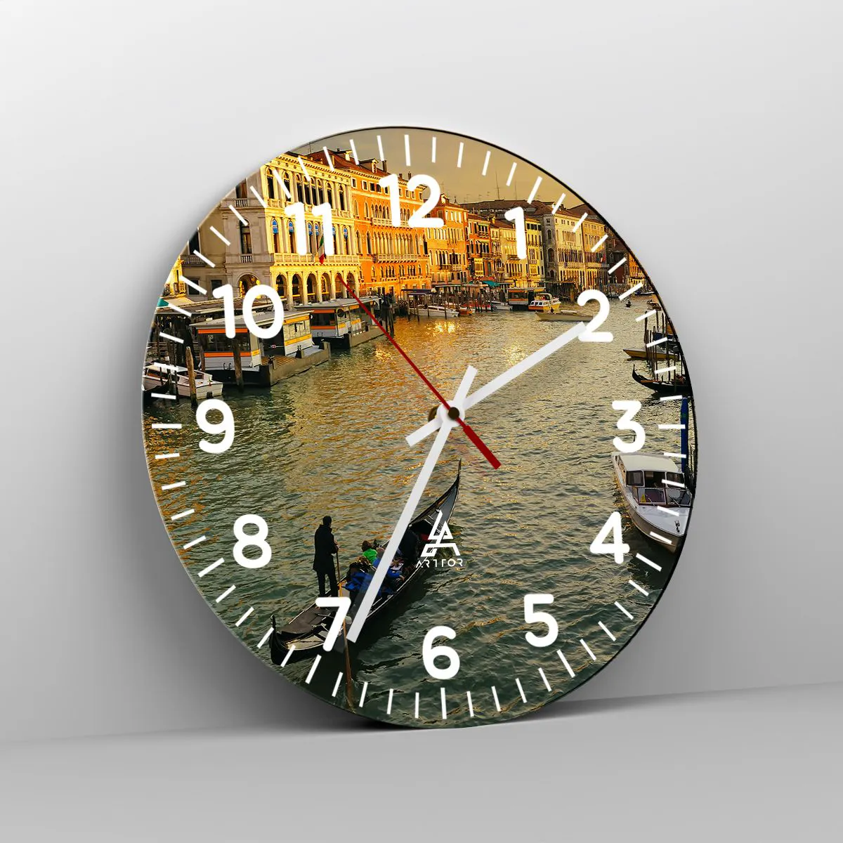 Ceas de perete - Ceas pe sticlă - Pe partea însorită a străzii - 40x40 cm