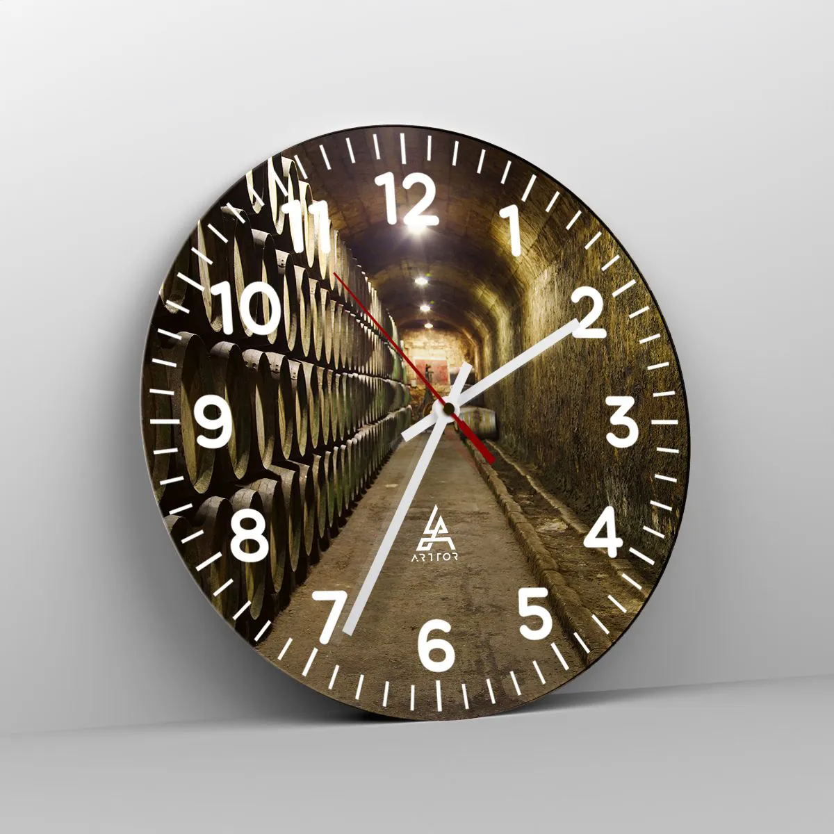 Ceas de perete - Ceas pe sticlă - Este bine să te întinzi - 40x40 cm