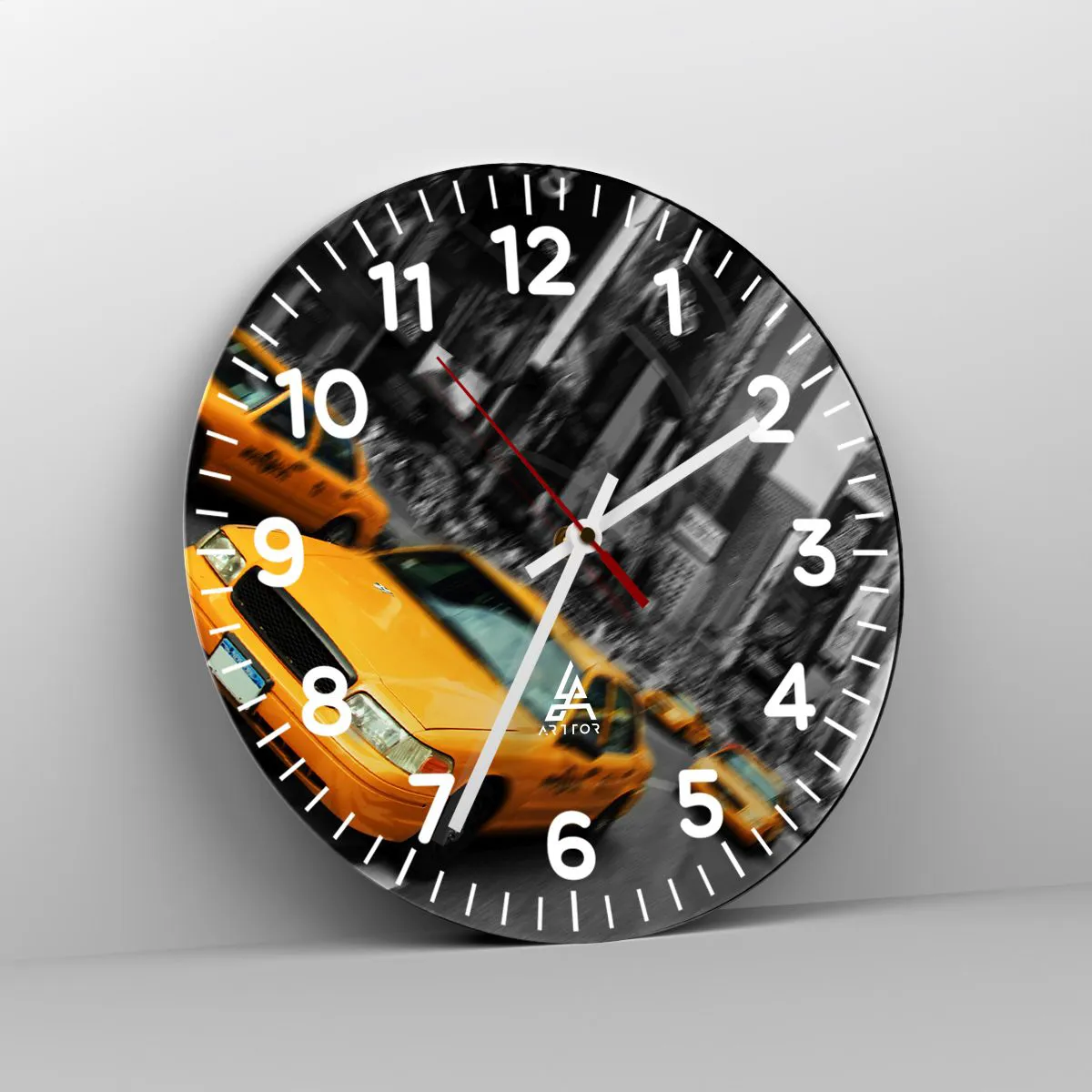 Relógio de parede - Relógio em vidro - Gotas de sol em Nova Iorque - 40x40 cm