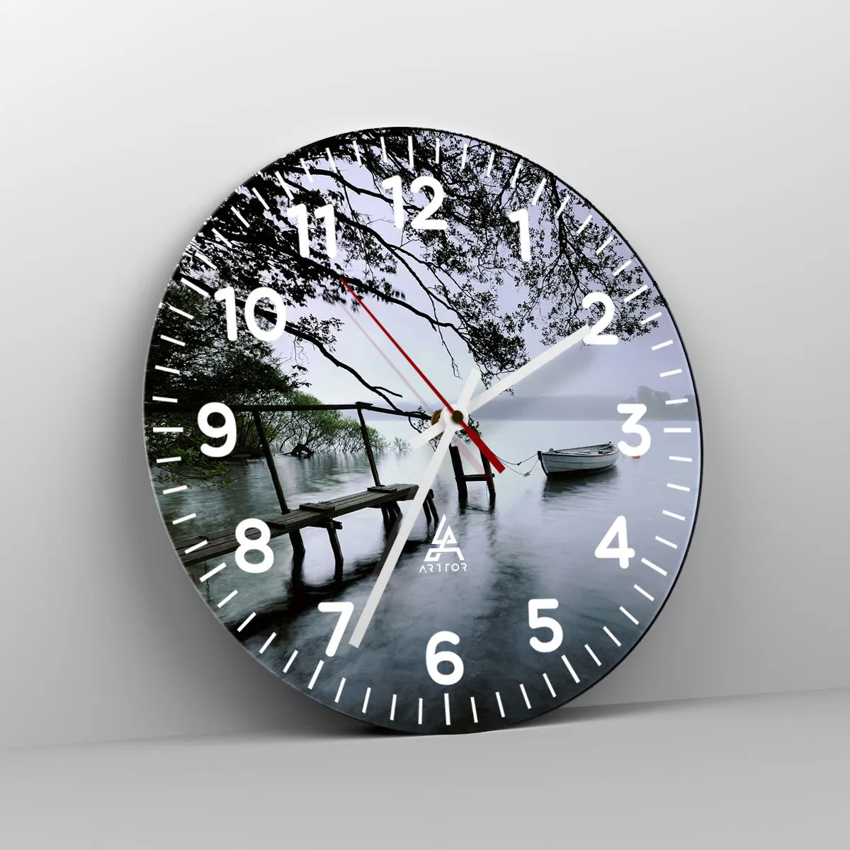 Wall clock - Clock on glass - You Are Resting Now - 40x40 cm
