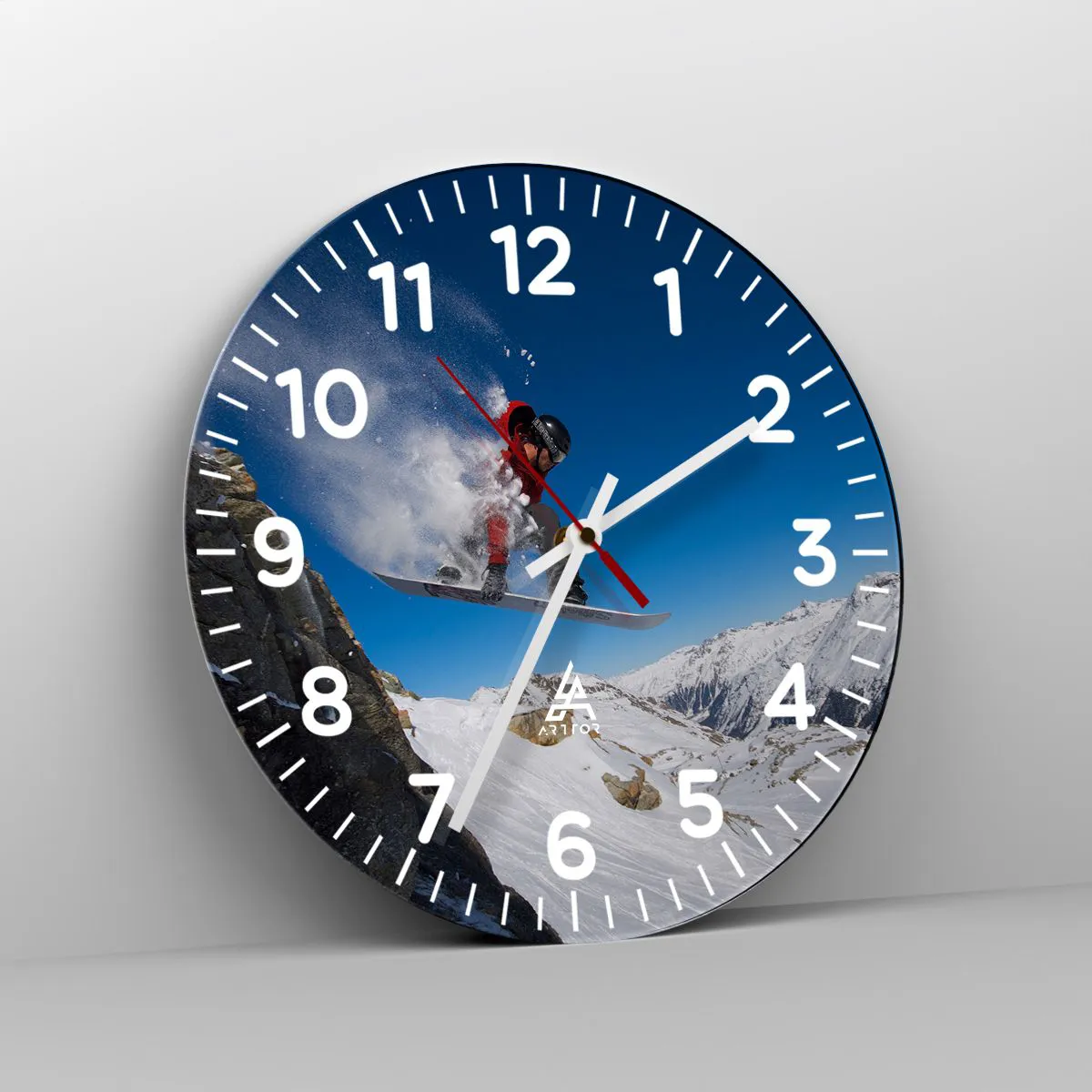 Reloj de pared - Reloj de vidrio - Y te convertiste en parte del lugar - 40x40 cm