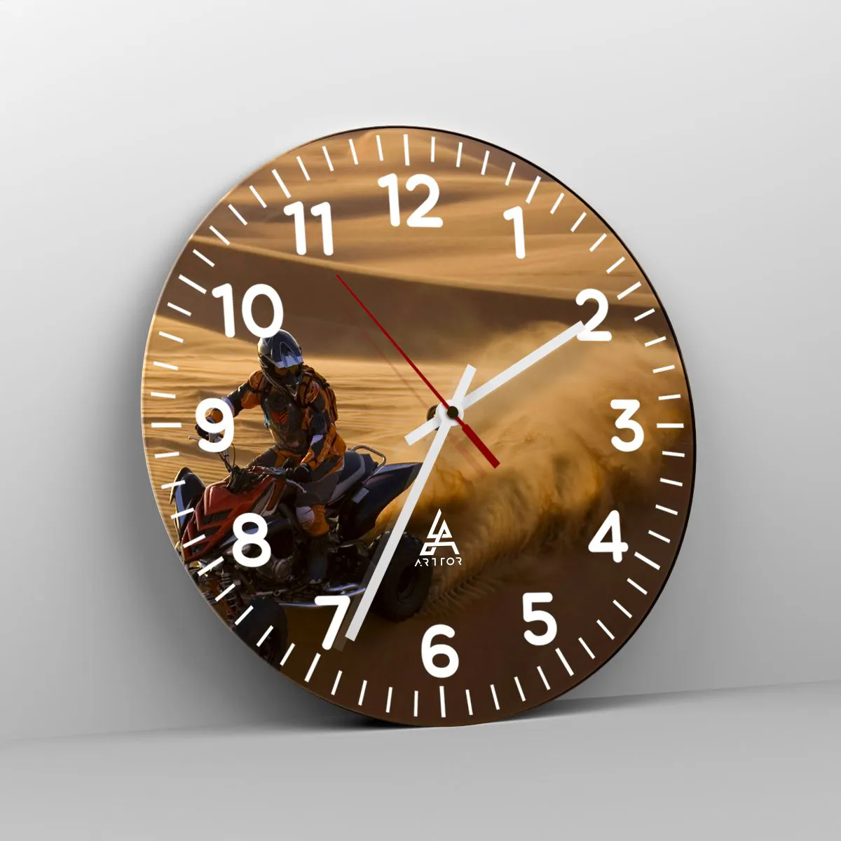 Relógio de parede - Relógio em vidro - Nas ondas de areia - 40x40 cm