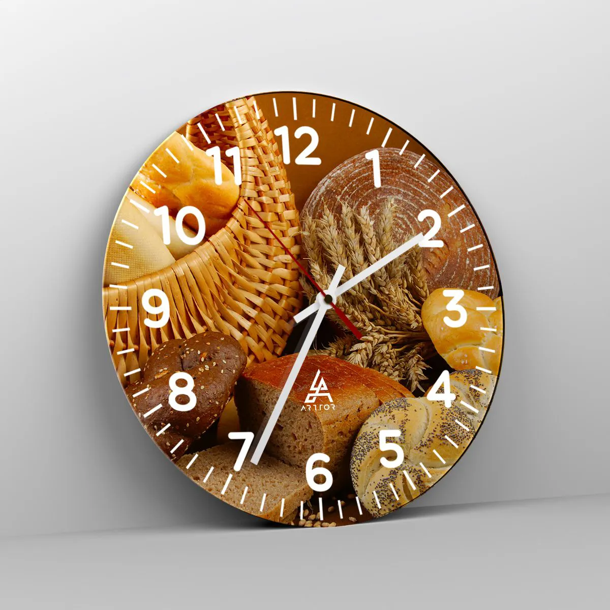 Wanduhr - Glasuhr - Wir sind wieder davongekommen - 40x40 cm