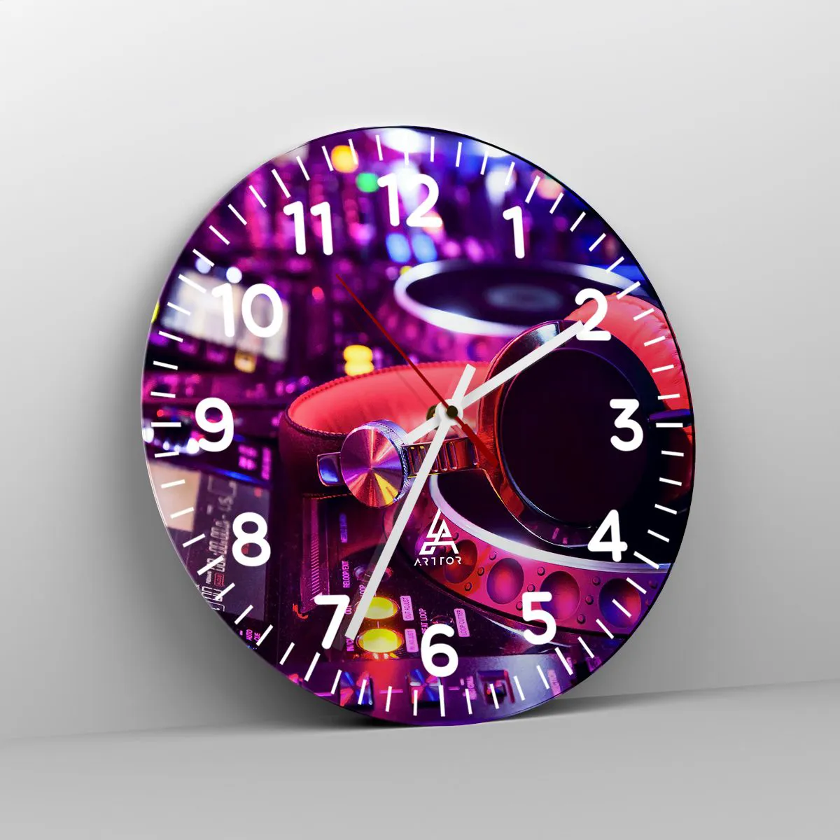 Ceas de perete - Ceas pe sticlă - Înainte de a începe distracția - 40x40 cm