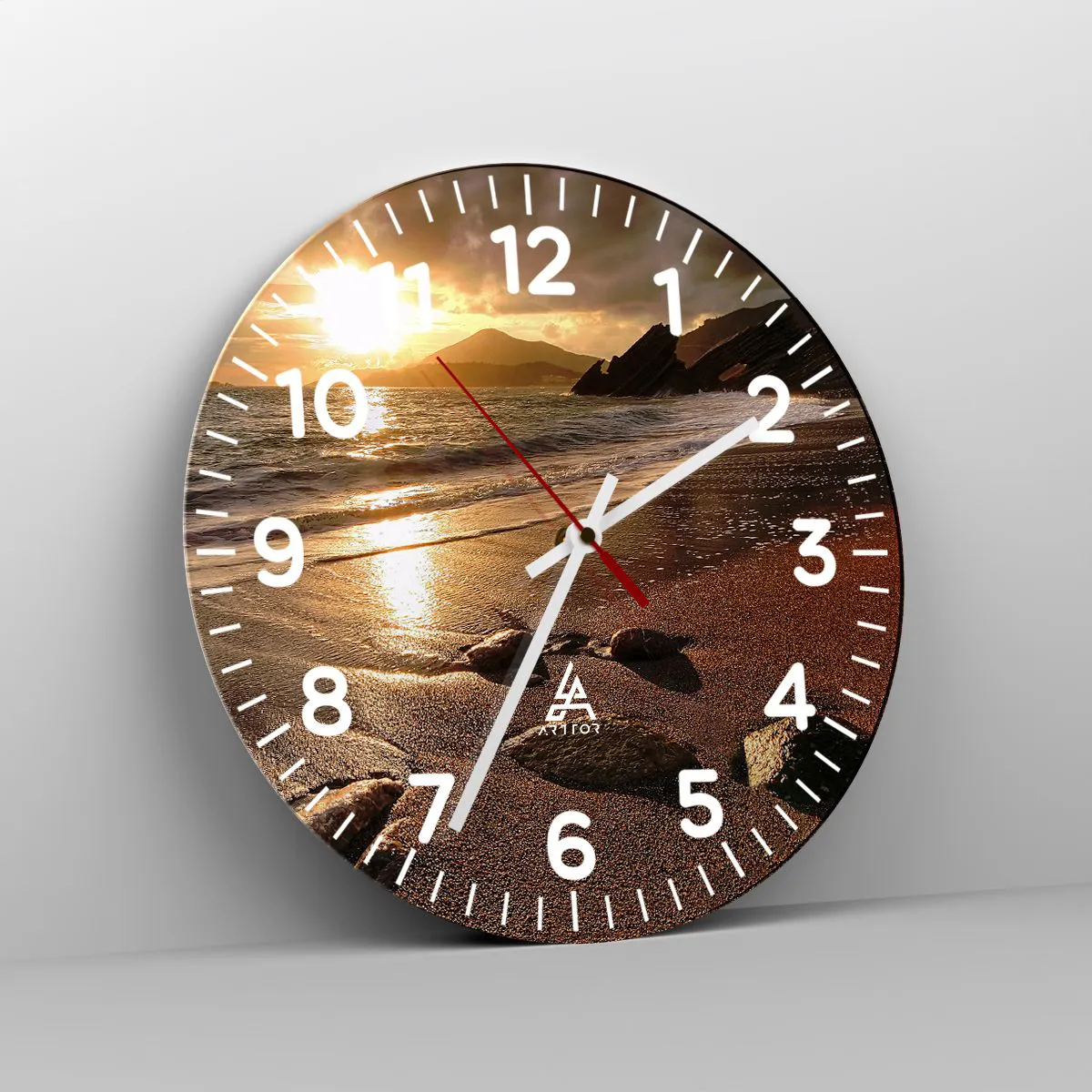Zegar ścienny - Idź za słońcem ku wzgórzom - 40x40 cm