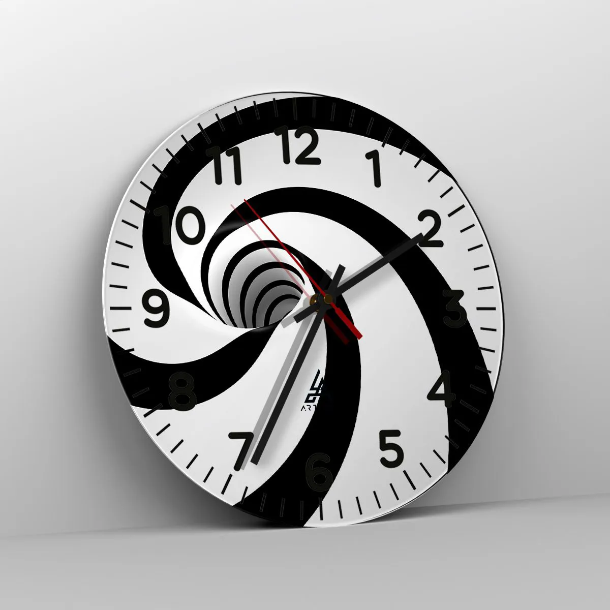 Ceas de perete - Ceas pe sticlă - Să te predai vortexului? - 40x40 cm