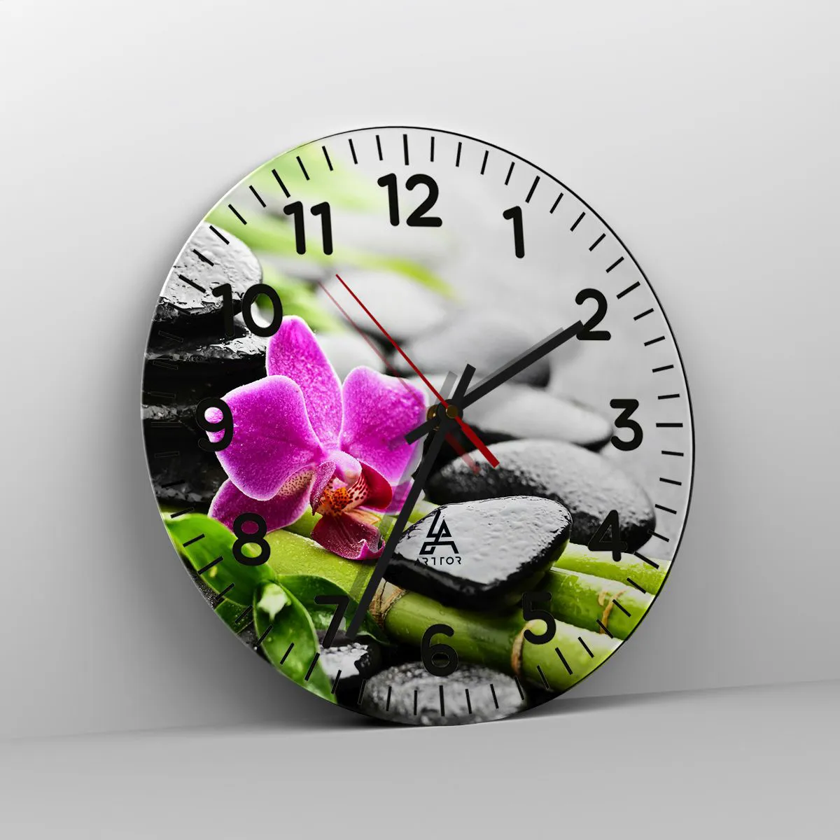 Ceas de perete - Ceas pe sticlă - Într-un echilibru pașnic - 40x40 cm