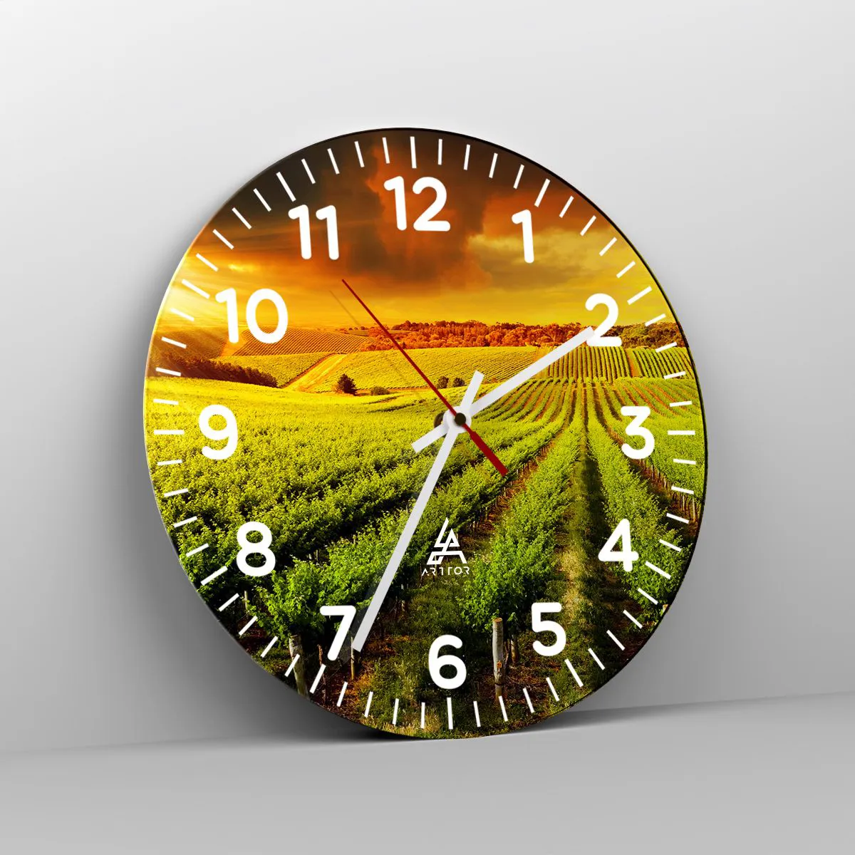 Ceas de perete - Ceas pe sticlă - Sub soarele australian - 40x40 cm