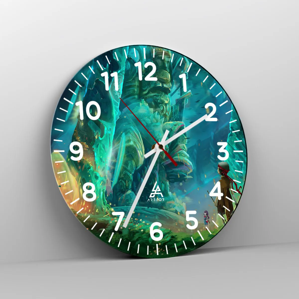 Ceas de perete - Ceas pe sticlă - Din Marea Carte a Basmelor - 40x40 cm