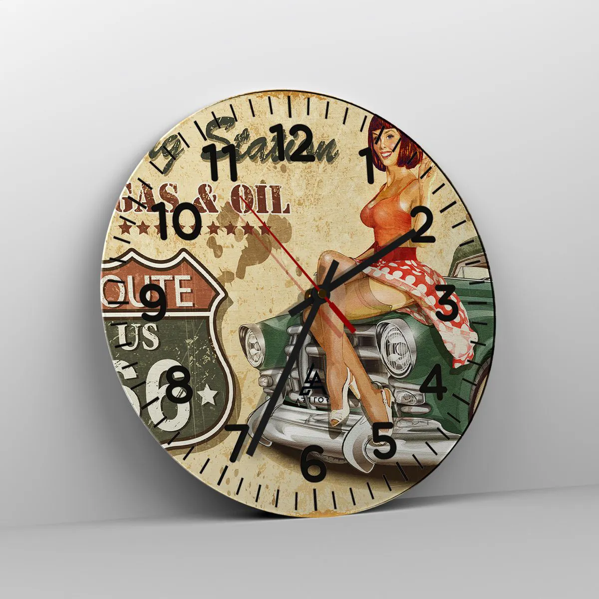 Orologio da parete - Orologio in Vetro - I fantastici anni '40 - 40x40 cm