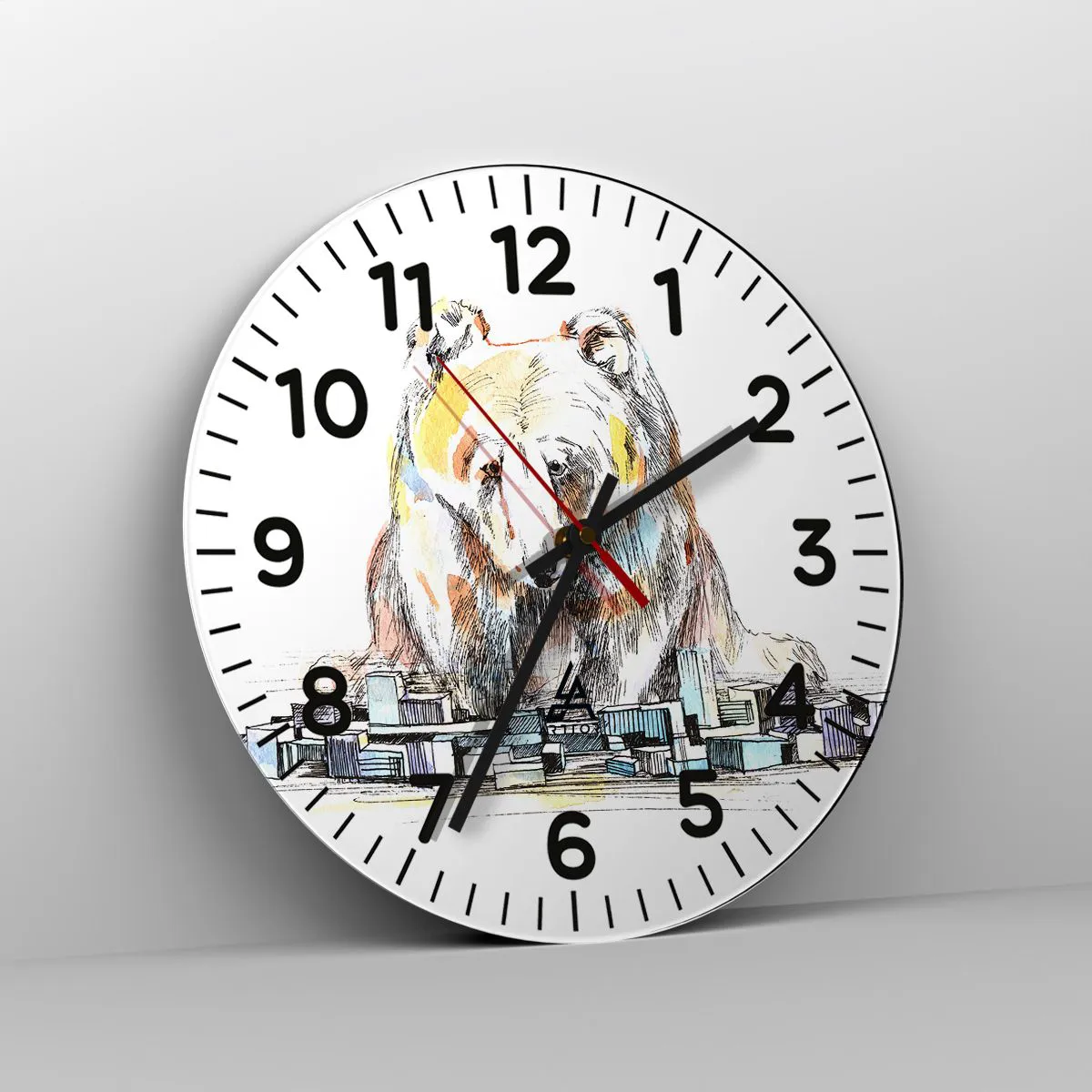 Zegar ścienny - Jak można tak żyć? - 40x40 cm