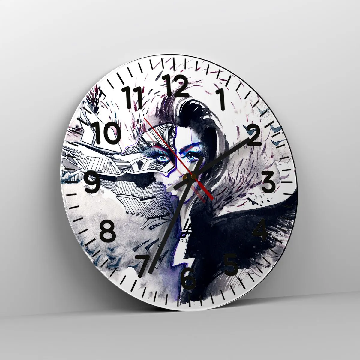 Zegar ścienny - Demoniczna i piękna - 40x40 cm