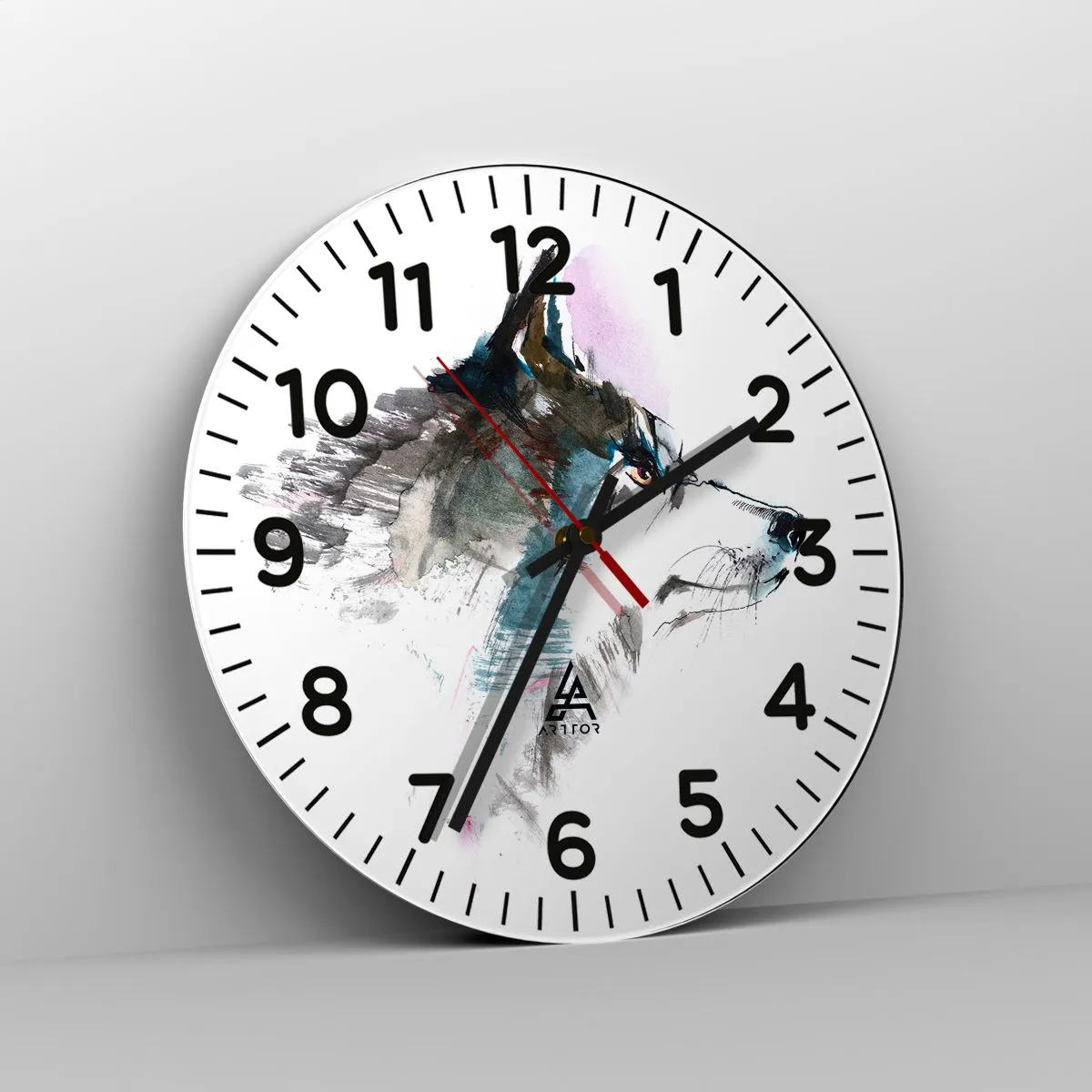 Wanduhr - Glasuhr - Vom Teufel sprechen - 40x40 cm