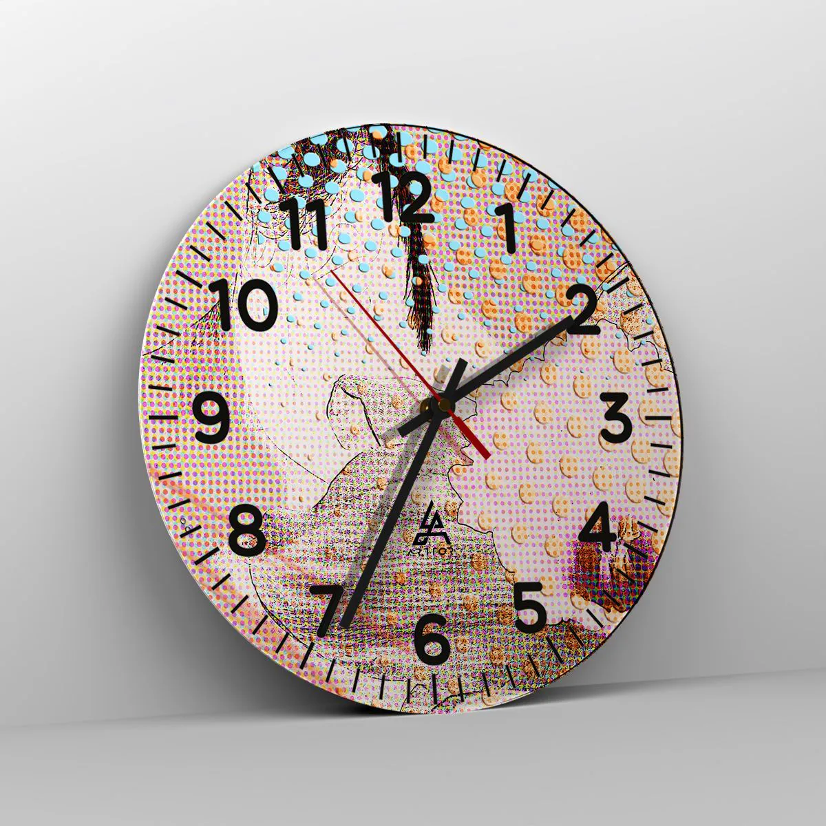 Wanduhr - Glasuhr - Comic-Heldin - 40x40 cm