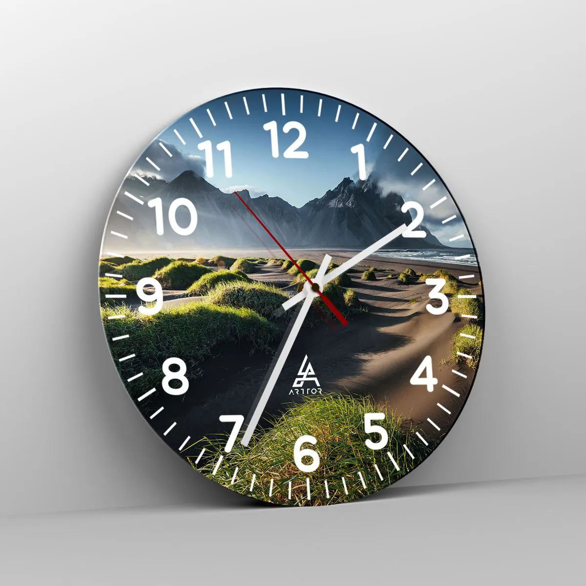 Reloj de pared - Reloj de vidrio - Armonía de los elementos - 40x40 cm