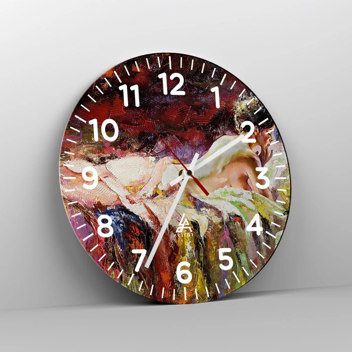 Wanduhr - Glasuhr - Venus in Gedanken - 40x40 cm