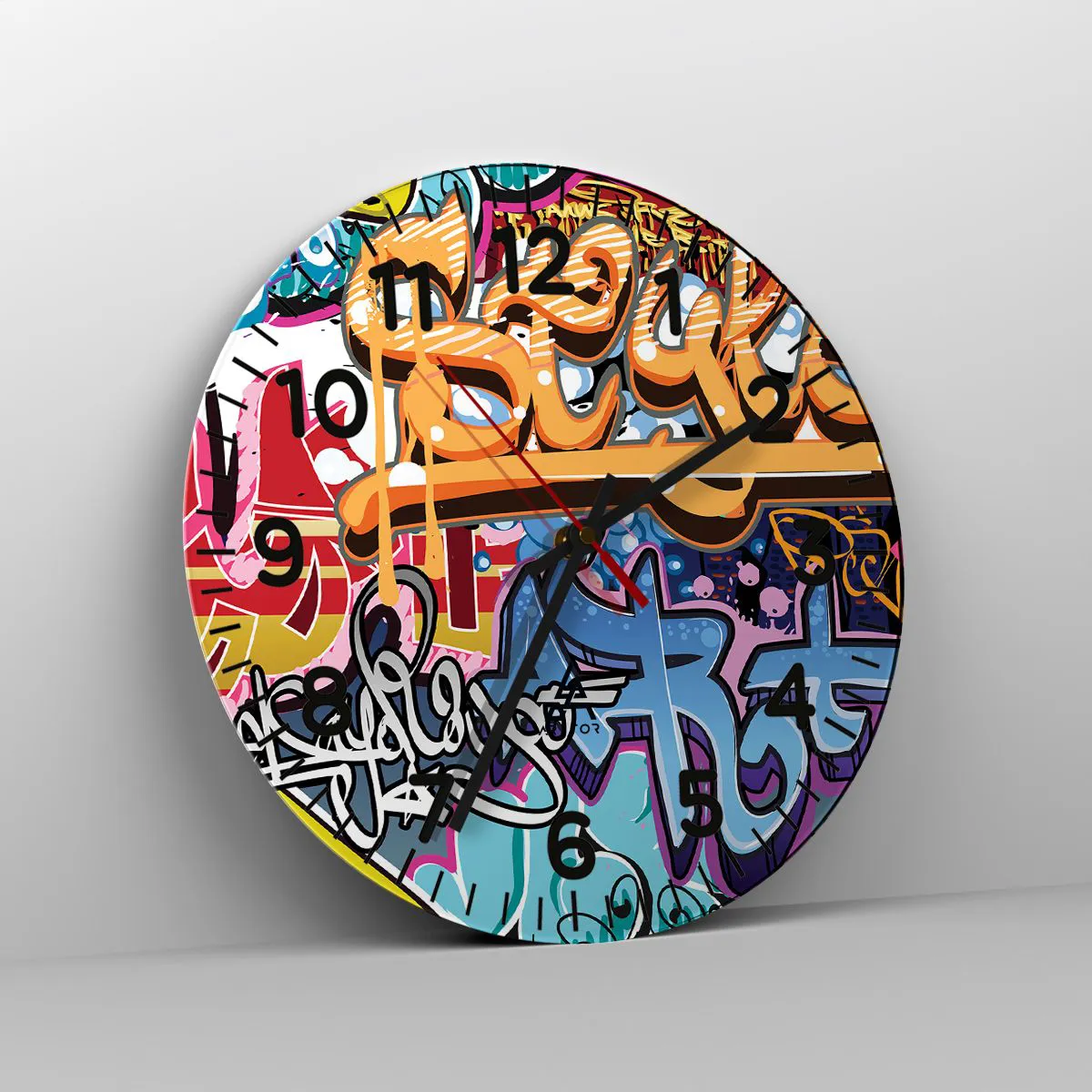 Wandklok - Klok - Muurschilderingen, muurschilderingen, muurschilderingen ... - 40x40 cm