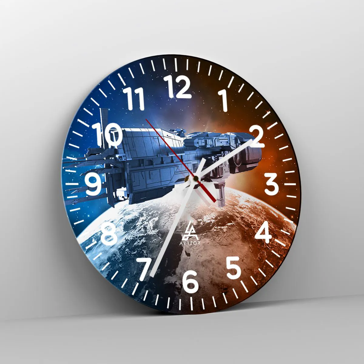 Ceas de perete - Ceas pe sticlă - Observator atent - 40x40 cm