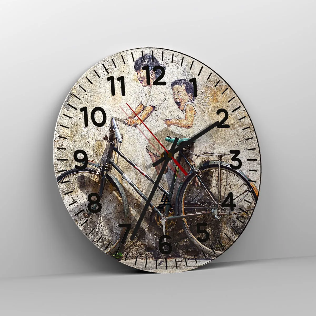 Reloj de pared - Reloj de vidrio - ¿Verdadero o falso? - 40x40 cm