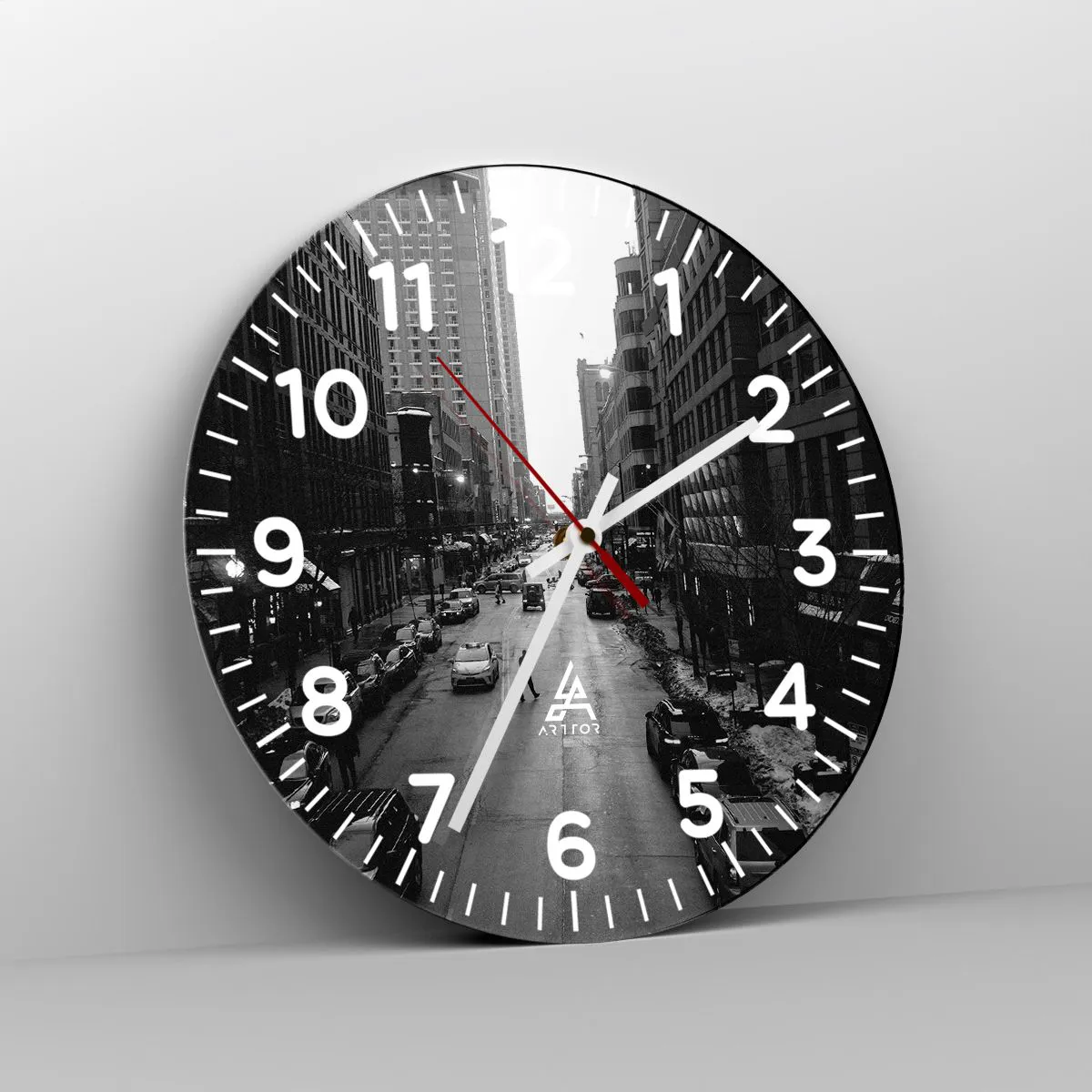 Relógio de parede - Relógio em vidro - Outro dia como todos os dias - 40x40 cm