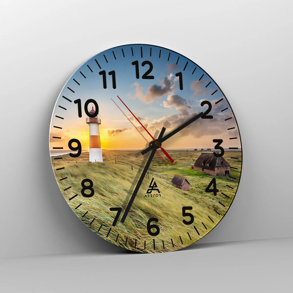 Relógio de parede - Relógio em vidro - Entre as ondas - 40x40 cm