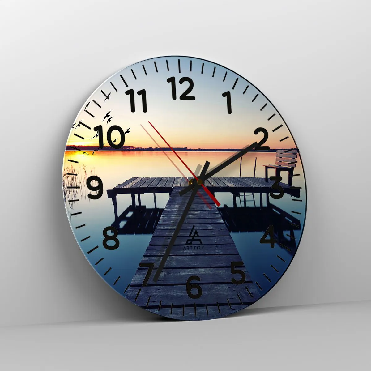 Wanduhr - Glasuhr - Das war ein guter Tag - 40x40 cm