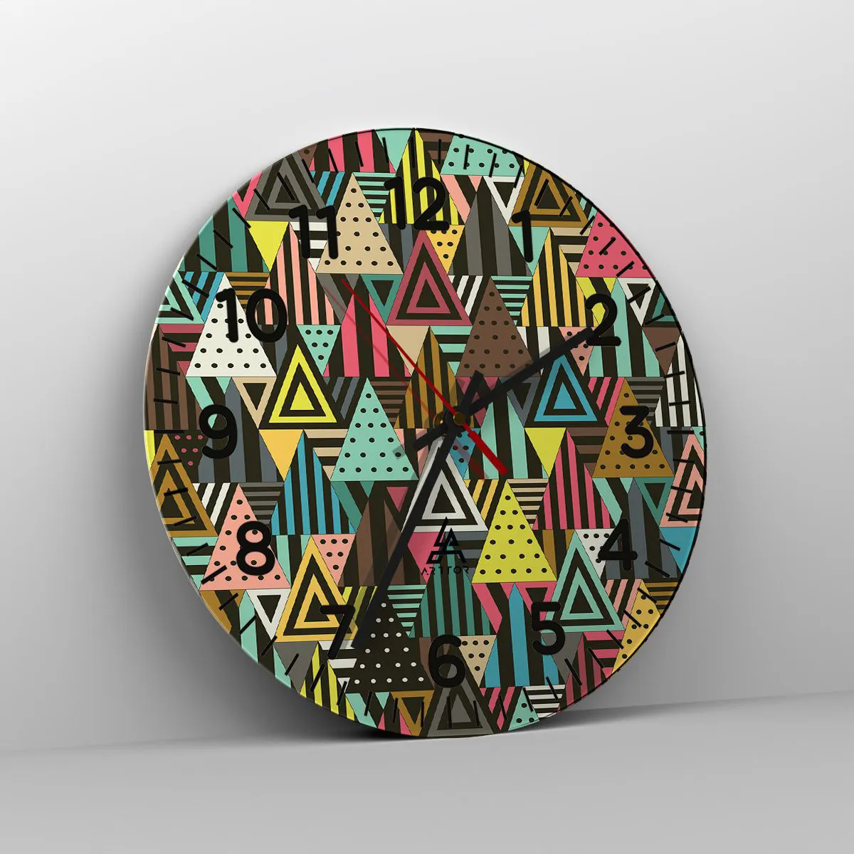 Wanduhr - Glasuhr - Im Rhythmus auf drei - 40x40 cm