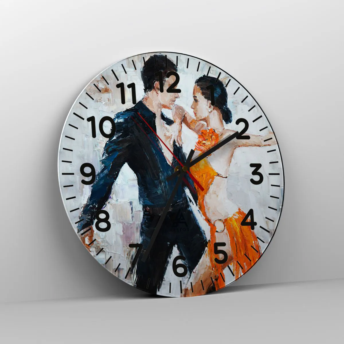 Wanduhr - Glasuhr - Schmutziges Tanzen - 40x40 cm