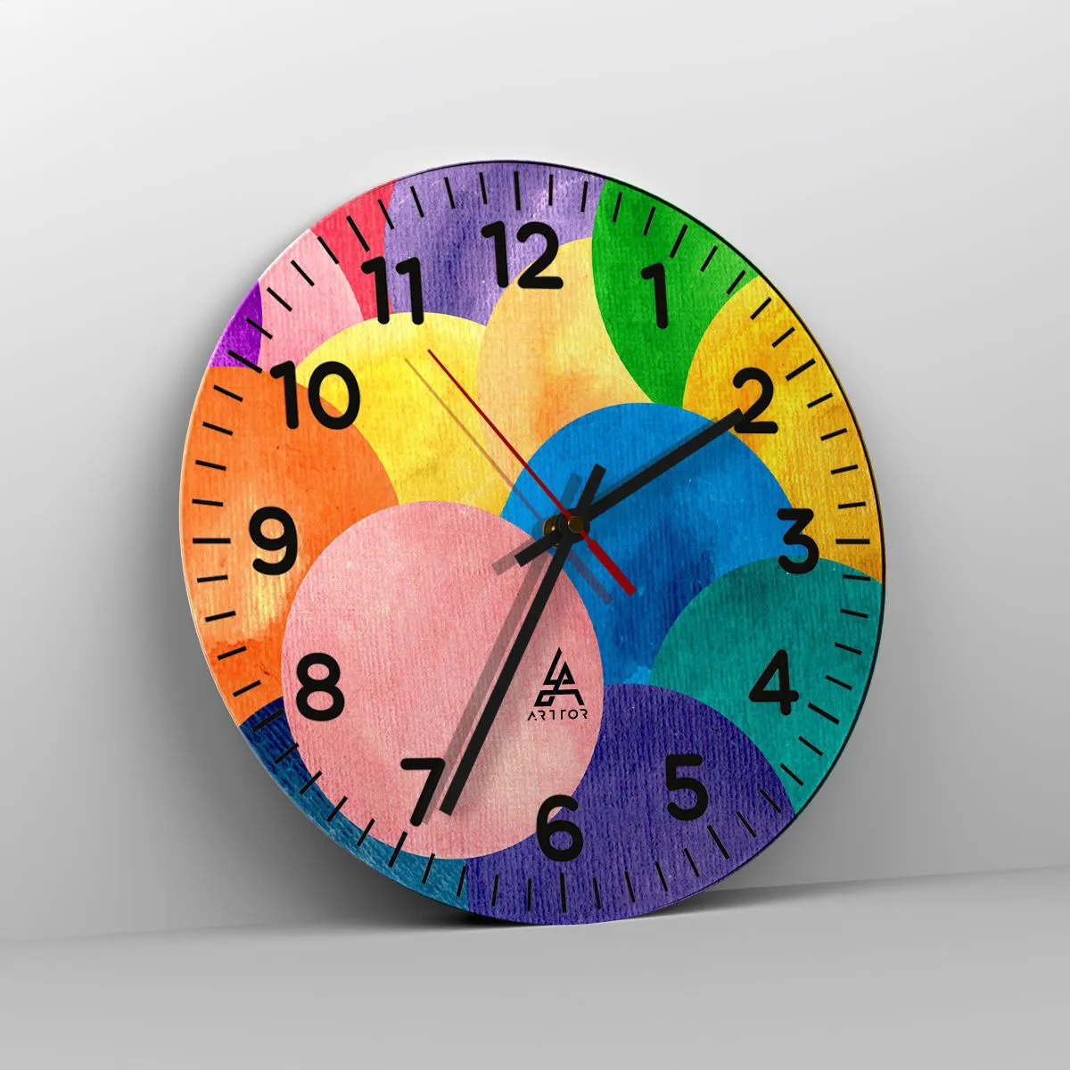 Wanduhr - Glasuhr - Die ursprüngliche Fülle des Lebens - 40x40 cm