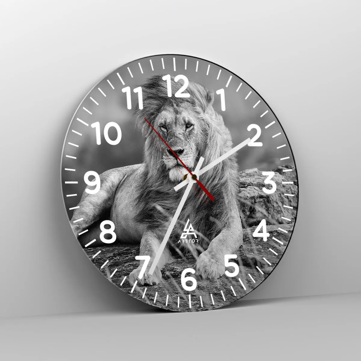 Ceas de perete - Ceas pe sticlă - Siesta regală - 40x40 cm