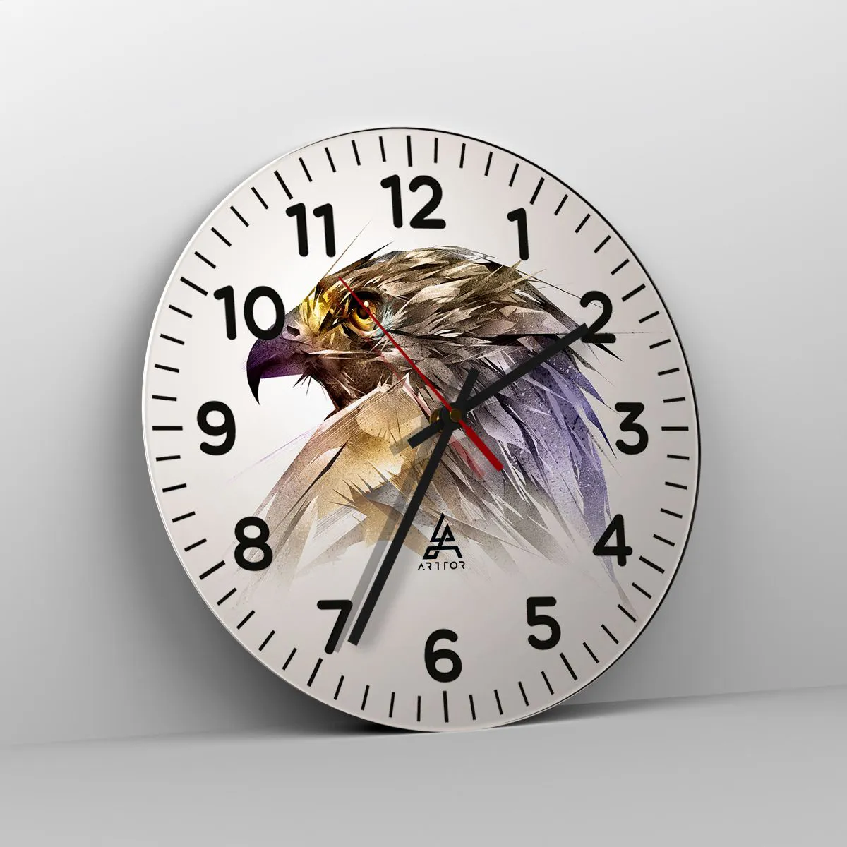 Ceas de perete - Ceas pe sticlă - Portretul unui războinic - 40x40 cm