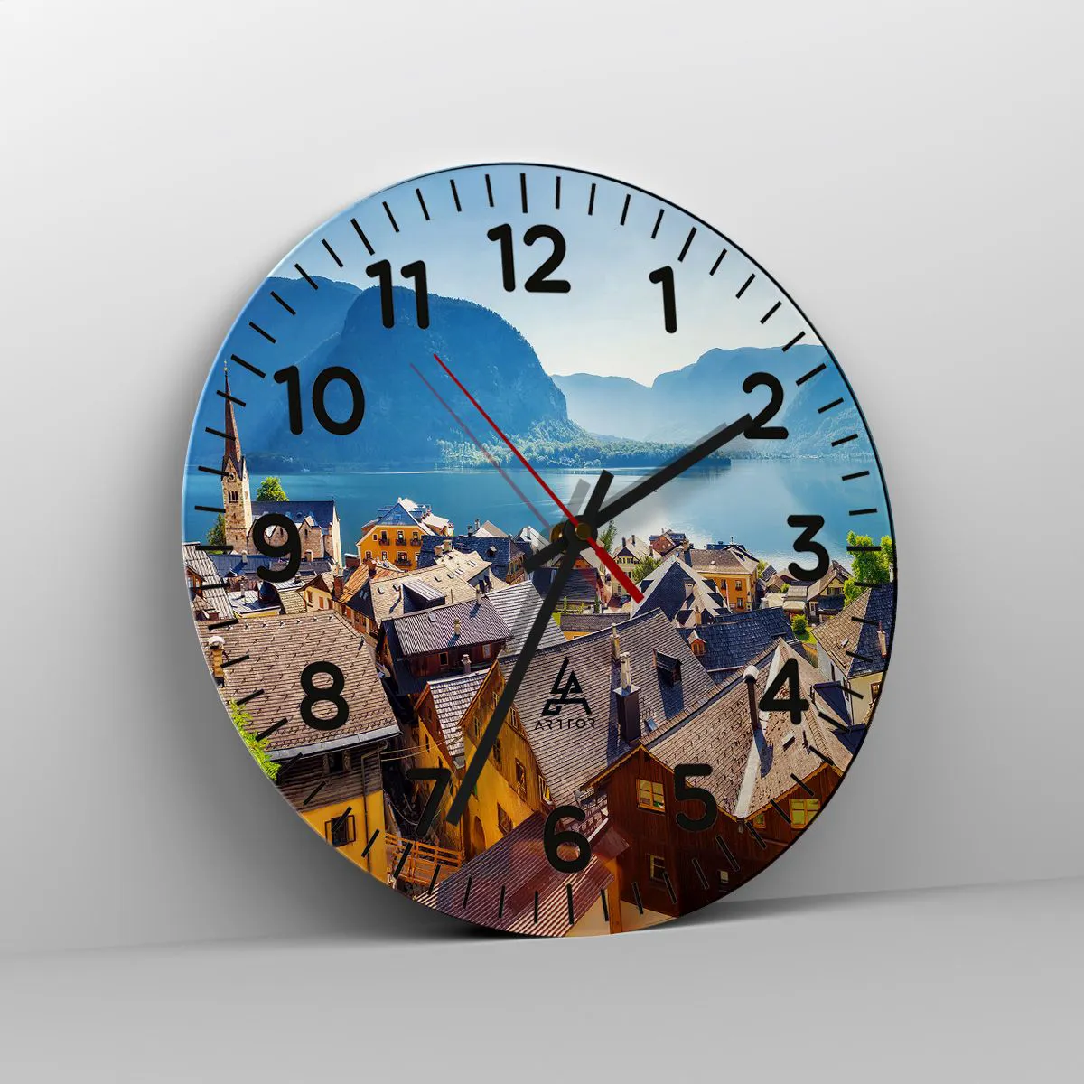 Reloj de pared - Reloj de vidrio - No podría ser más pintoresco - 40x40 cm