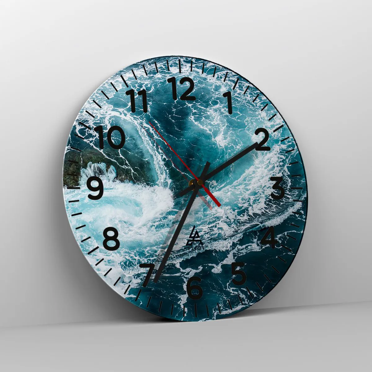 Relógio de parede - Relógio em vidro - Portões para o Interior da Terra - 40x40 cm