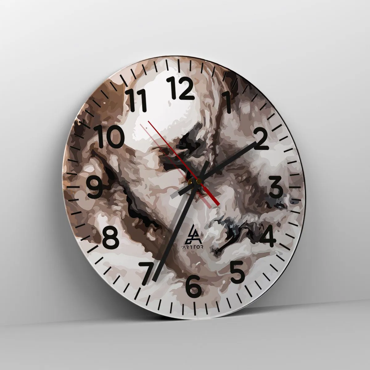 Ceas de perete - Ceas pe sticlă - Nașterea unei galaxii - 40x40 cm