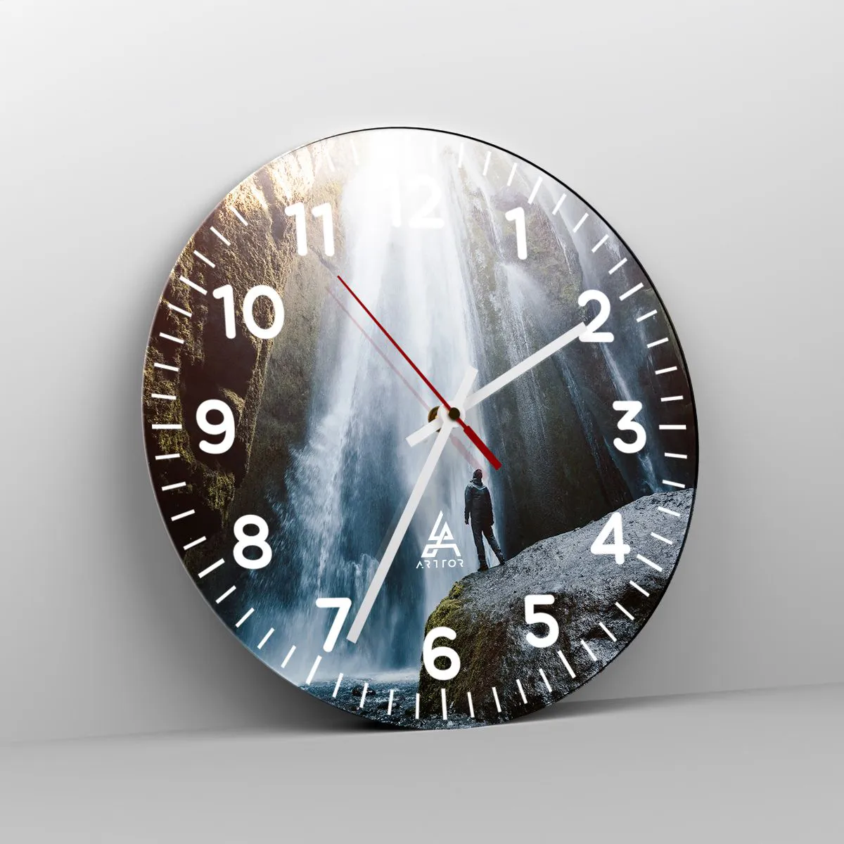 Ceas de perete - Ceas pe sticlă - Restabilirea proporțiilor - 40x40 cm