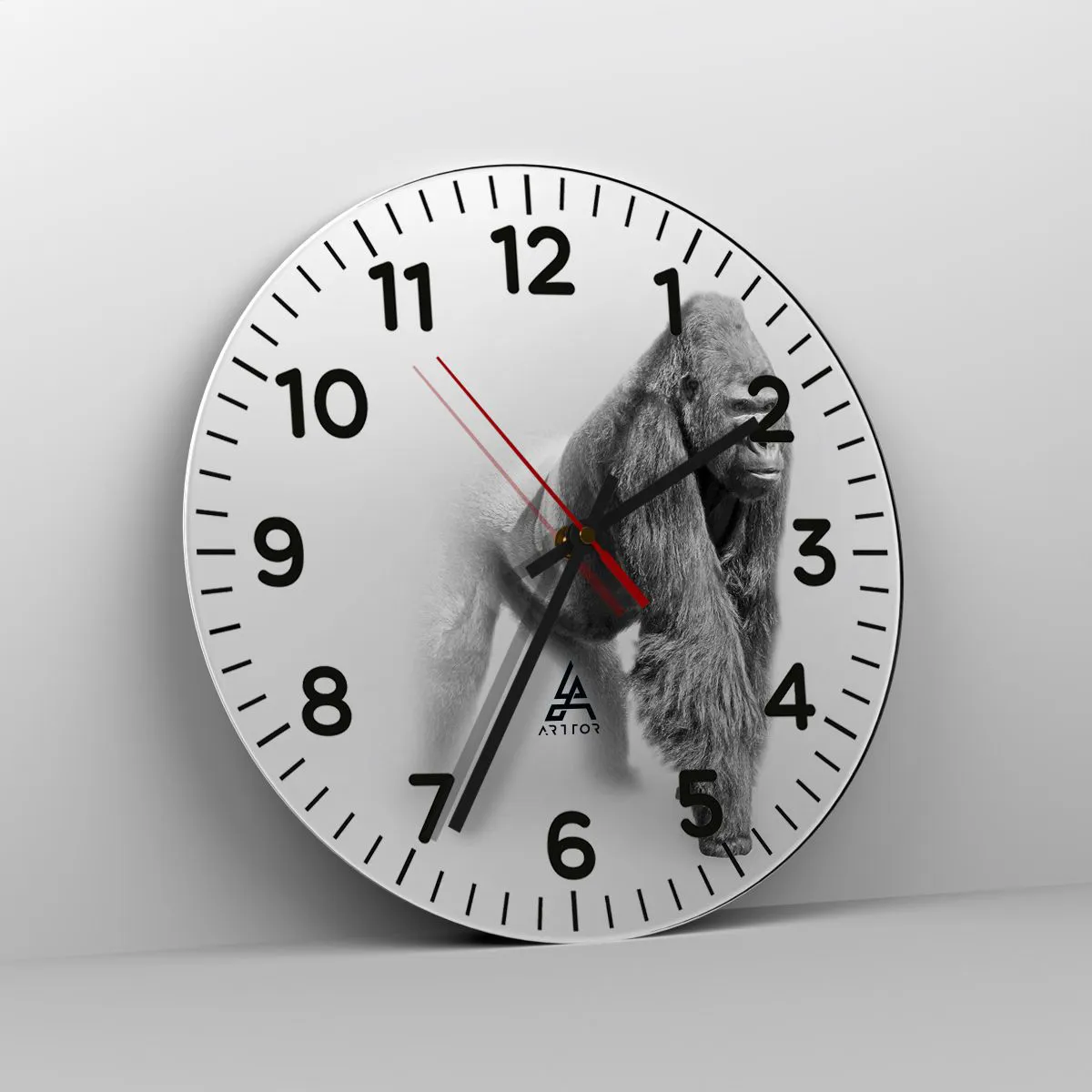 Ceas de perete - Ceas pe sticlă - Încrezător în puterea lui - 40x40 cm