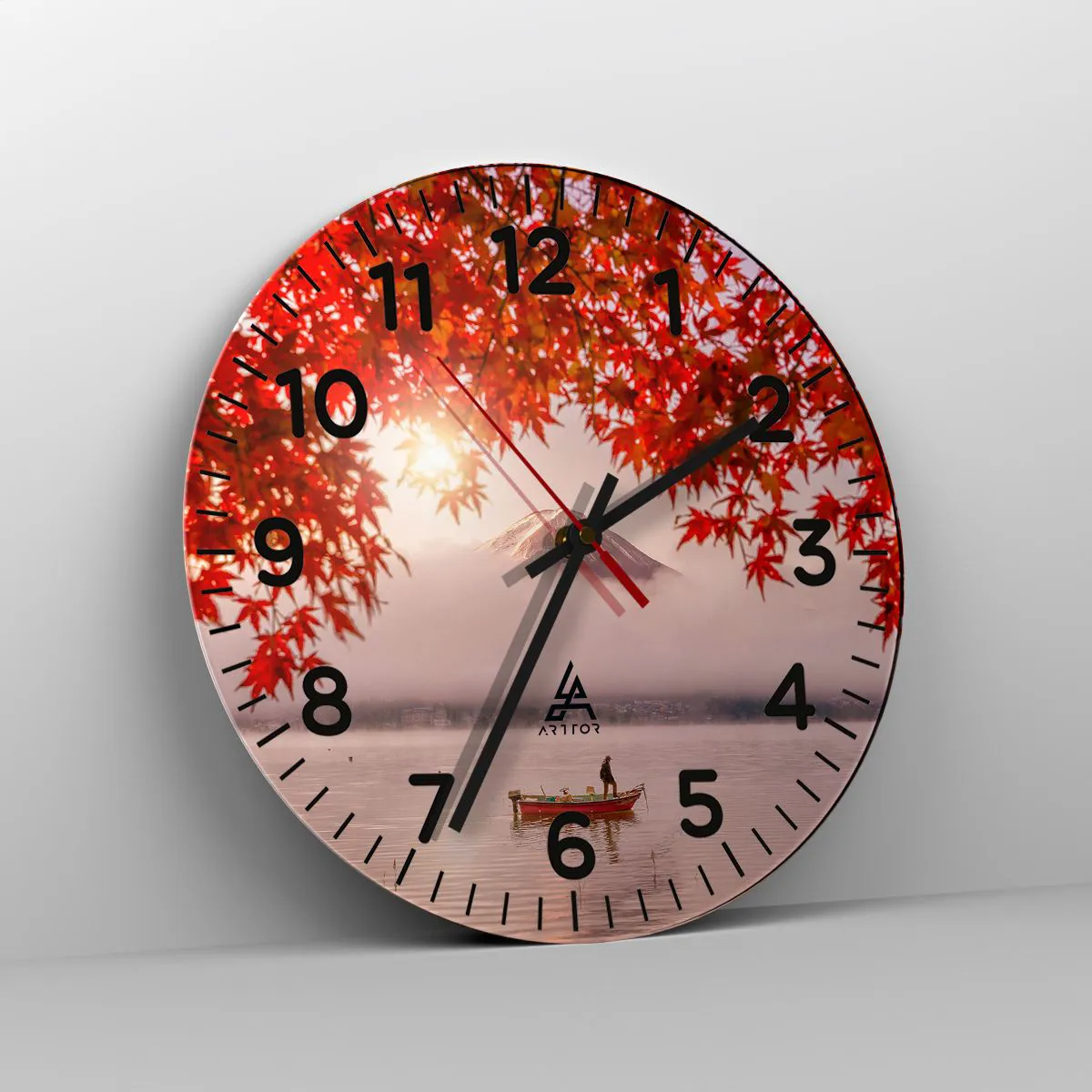 Reloj de pared - Reloj de vidrio - Estilo japonés - 40x40 cm