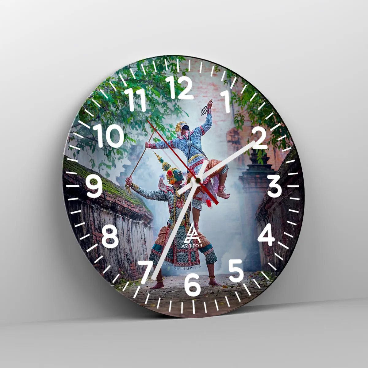 Ceas de perete - Ceas pe sticlă - Un dans de o frumusețe mortală - 40x40 cm