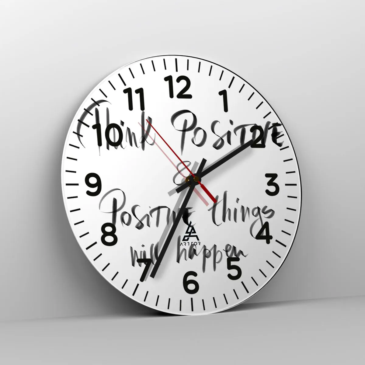 Orologio da parete - Orologio in Vetro - Come vivere? - 40x40 cm