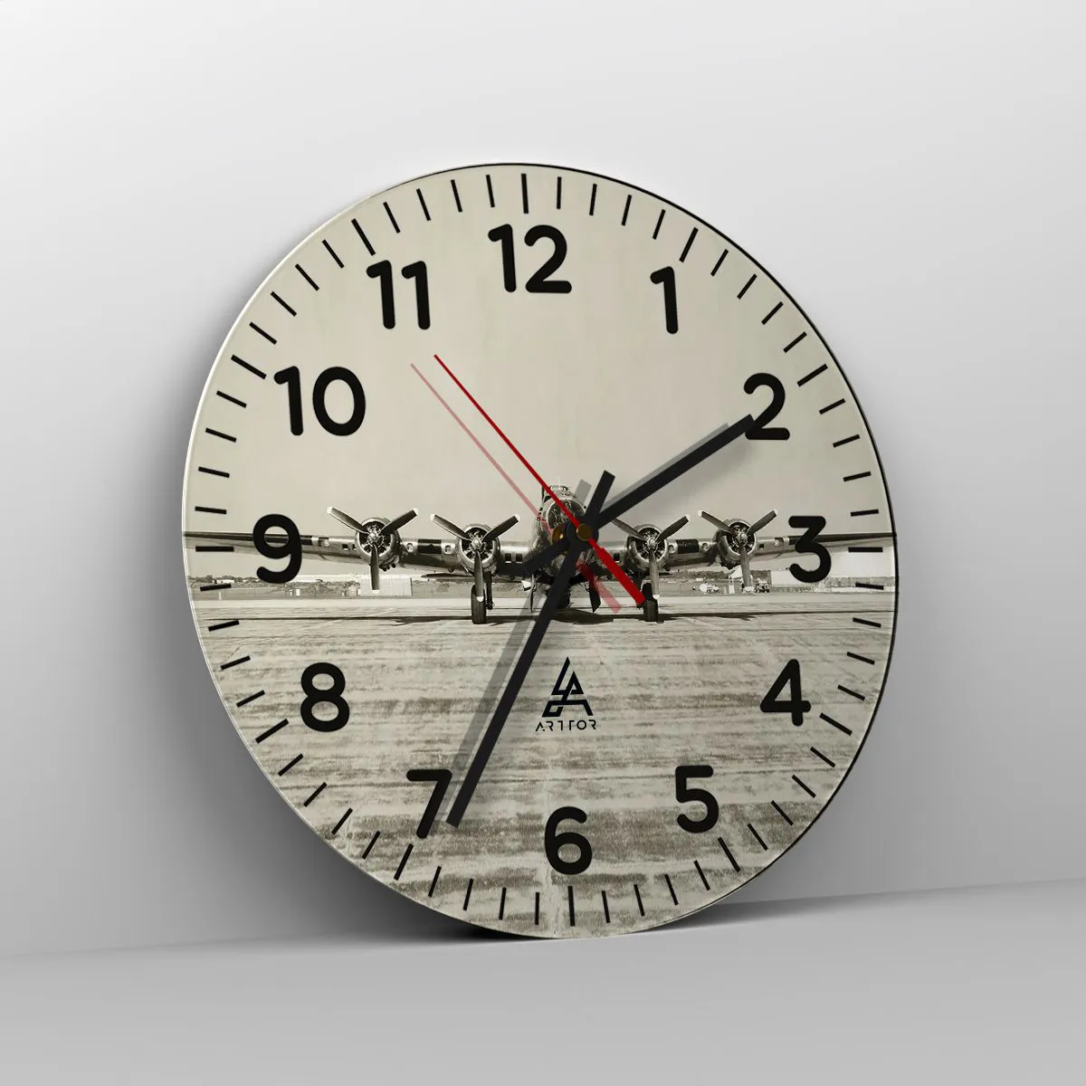 Ceas de perete - Ceas pe sticlă - Pregătit, ca întotdeauna - 40x40 cm