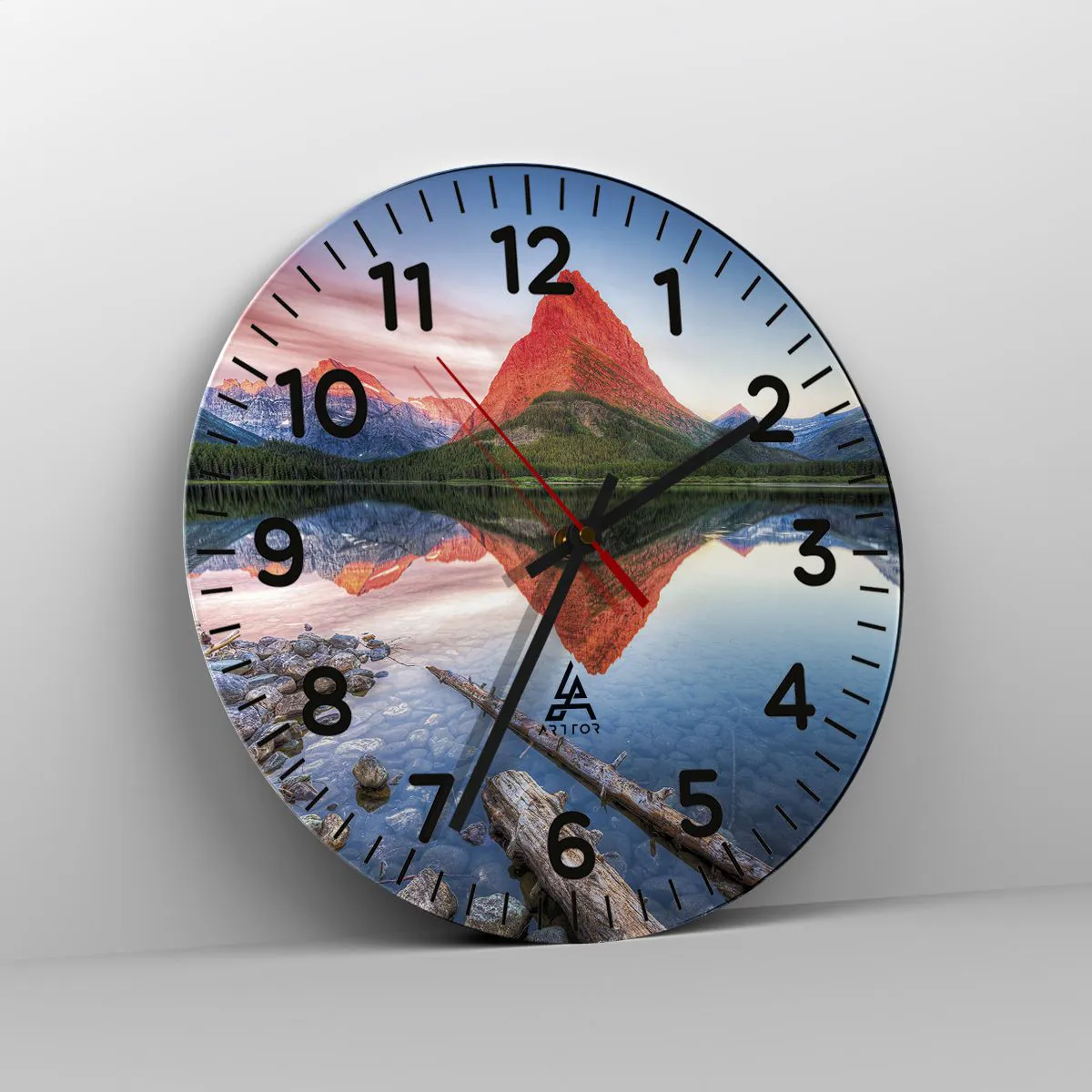 Reloj de pared - Reloj de vidrio - Cálido y frío - 40x40 cm