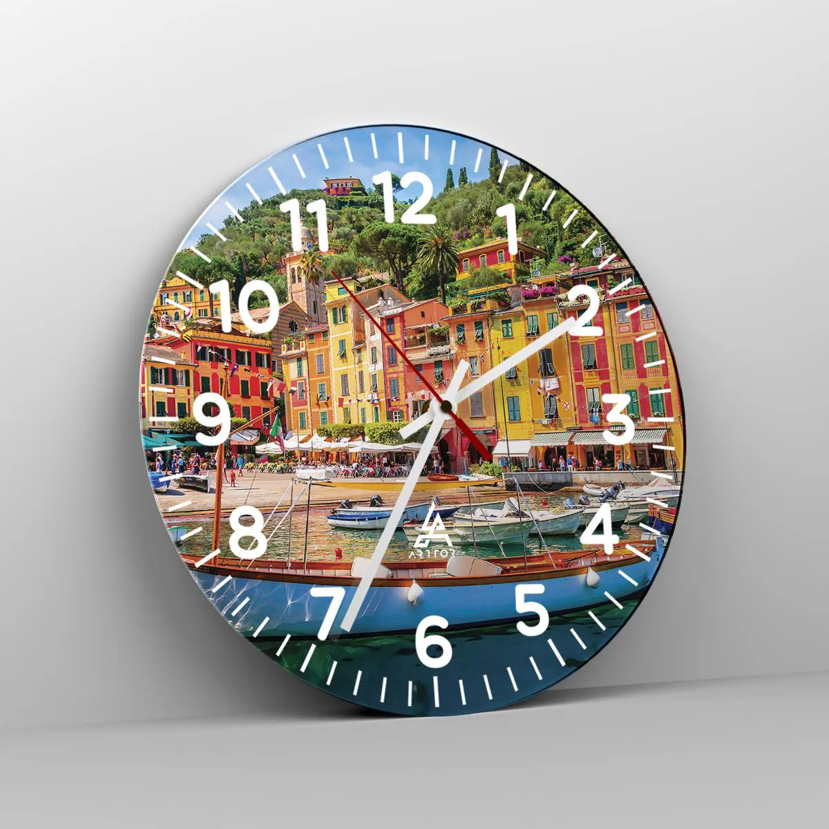 Vægur, Uret - En italiensk morgen - 40x40 cm