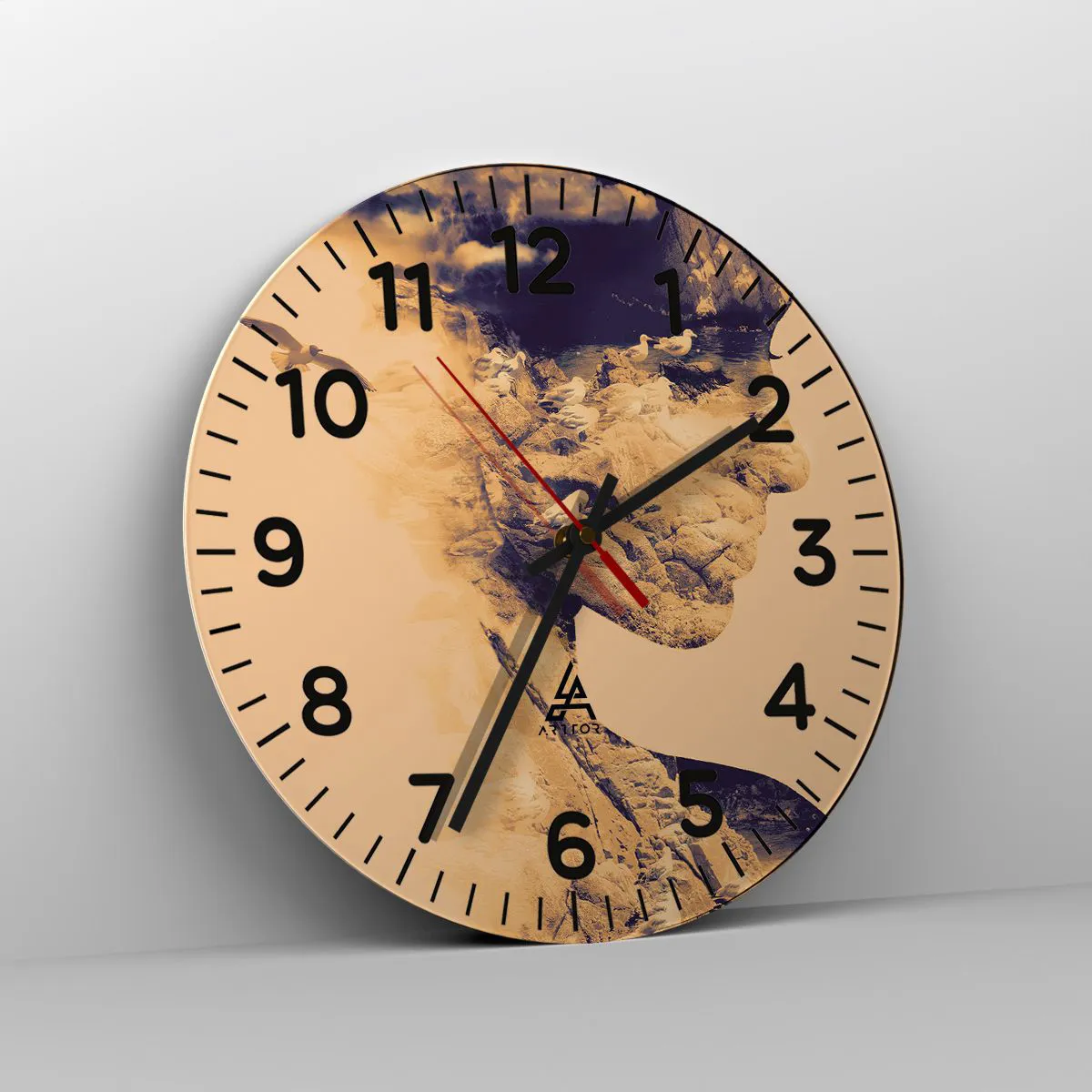 Orologio da parete - Orologio in Vetro - Bella di natura - 40x40 cm