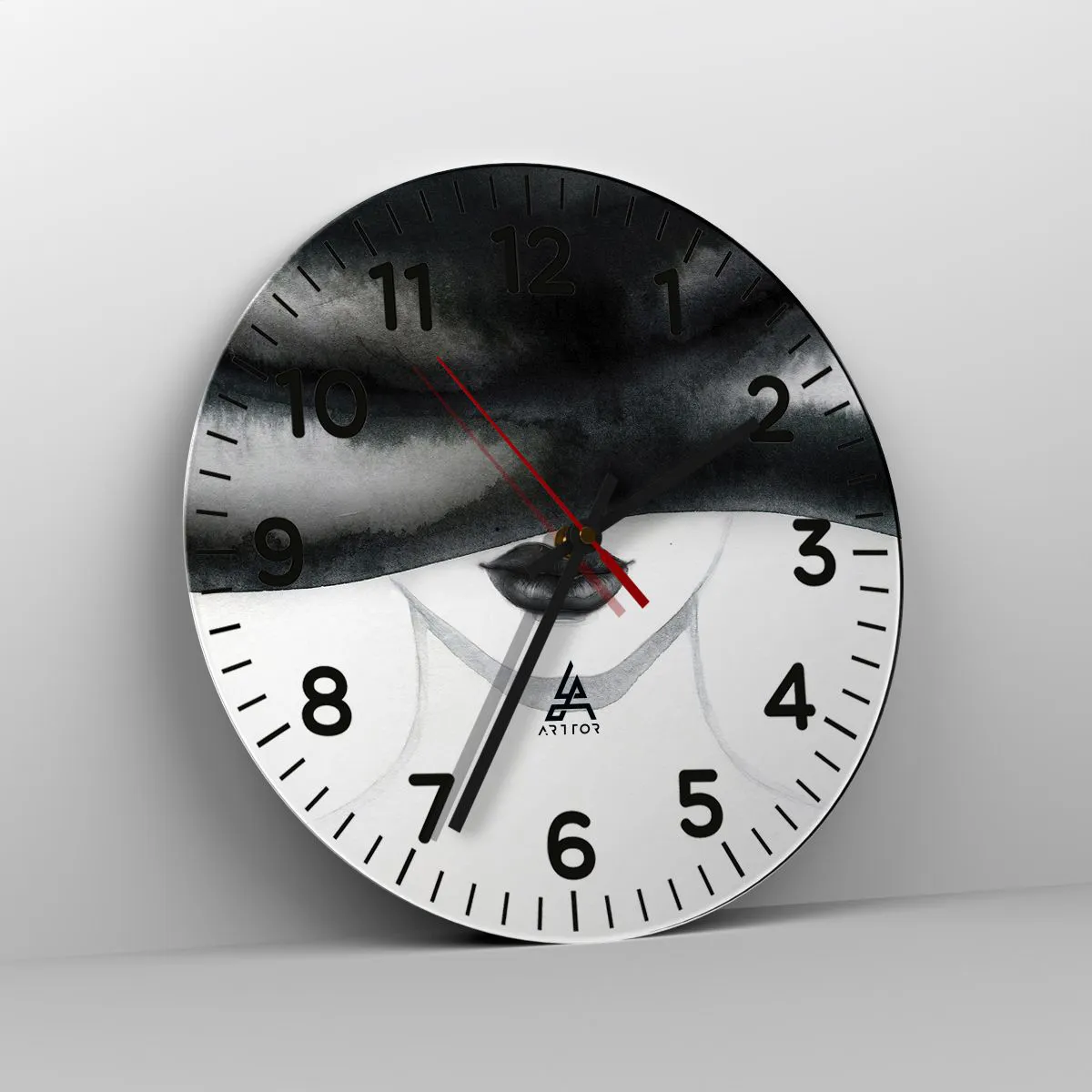 Ceas de perete - Ceas pe sticlă - Un mister senzual - 40x40 cm